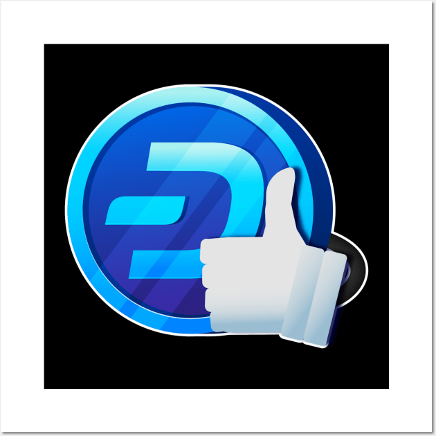 Dash Digital Cash - Dashy Thumbs Up Wall Art by dash